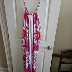 Farm Rio Off-White Maia Euroflax Jumpsuit Size Large